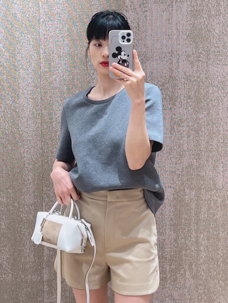 S MaxMara刺繡logo短T