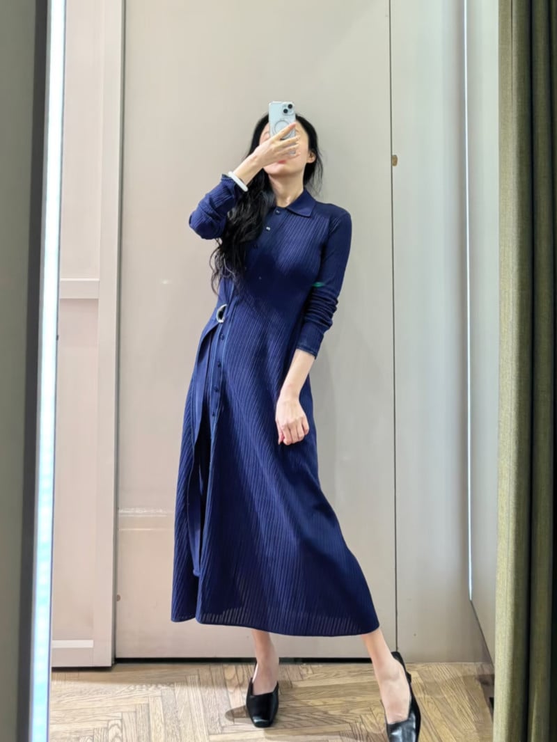 MAX&Co.針織不對稱襯衫裙