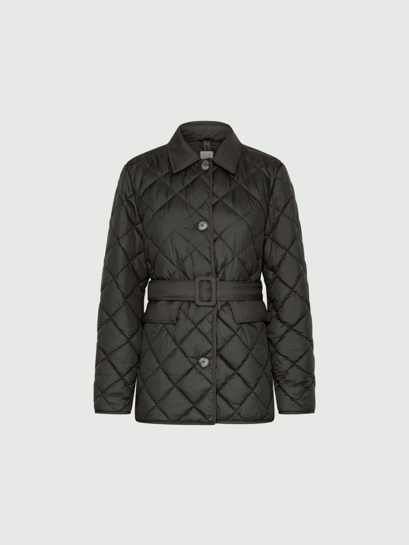 MARELLA菱形絎縫腰帶外套