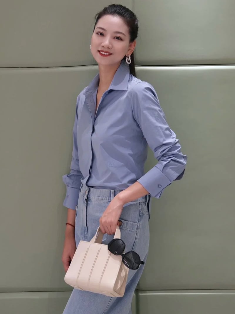 MaxMara彈性棉半修身襯衫