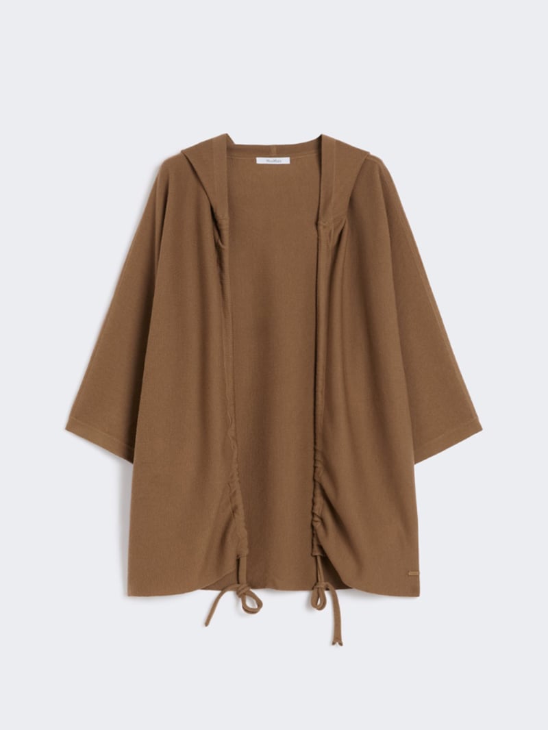 MaxMara羊毛寬袖連帽開襟衫