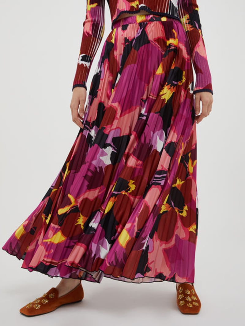 現貨MAX&Co.印花百褶長裙