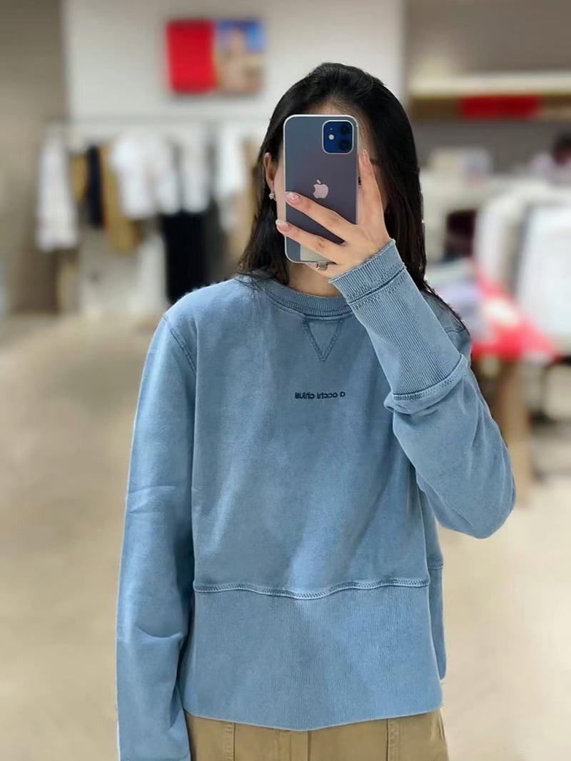 MAX&Co.做舊效果高羅紋短大學T