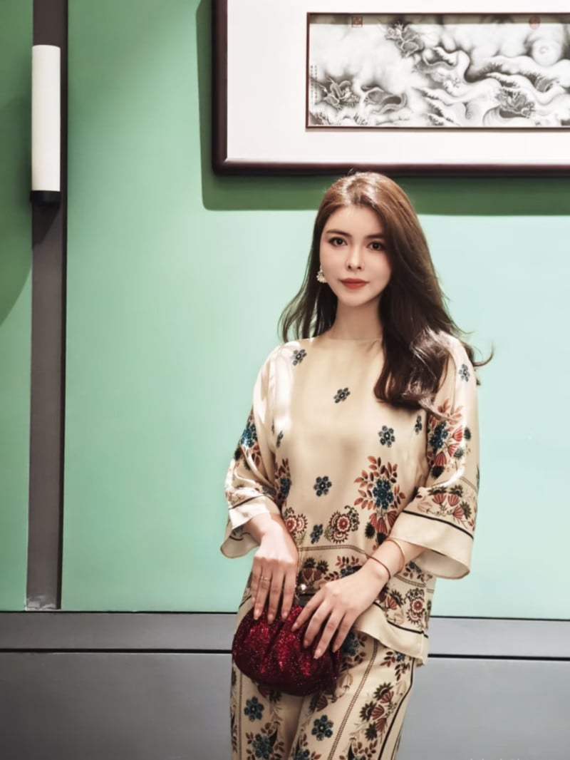 WEEKEND真絲七分袖印花襯衫