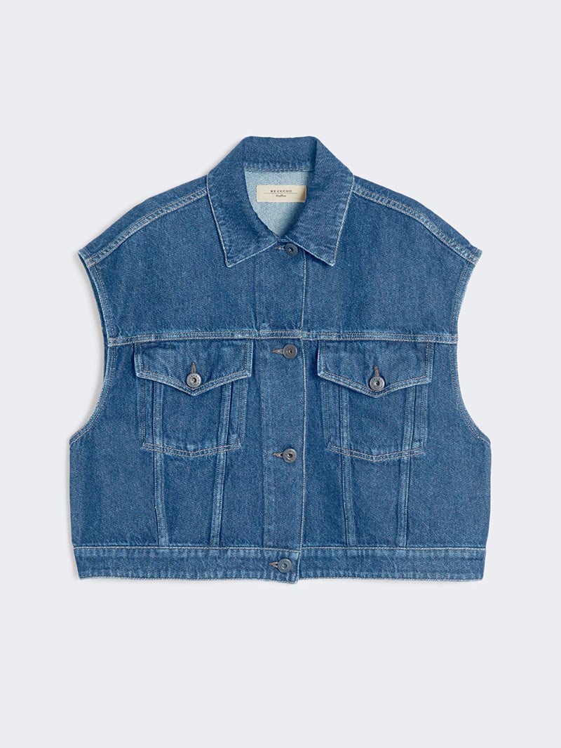 Weekend寬版牛仔短背心
