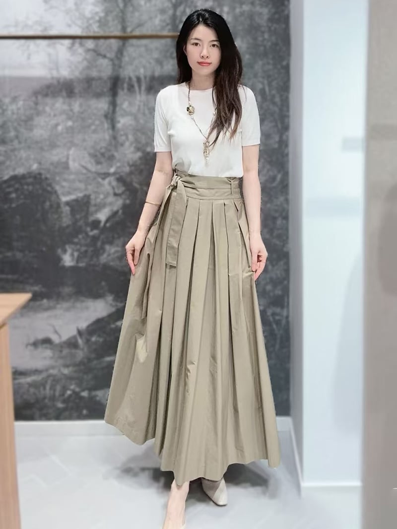 WEEKEND繫腰百褶長裙