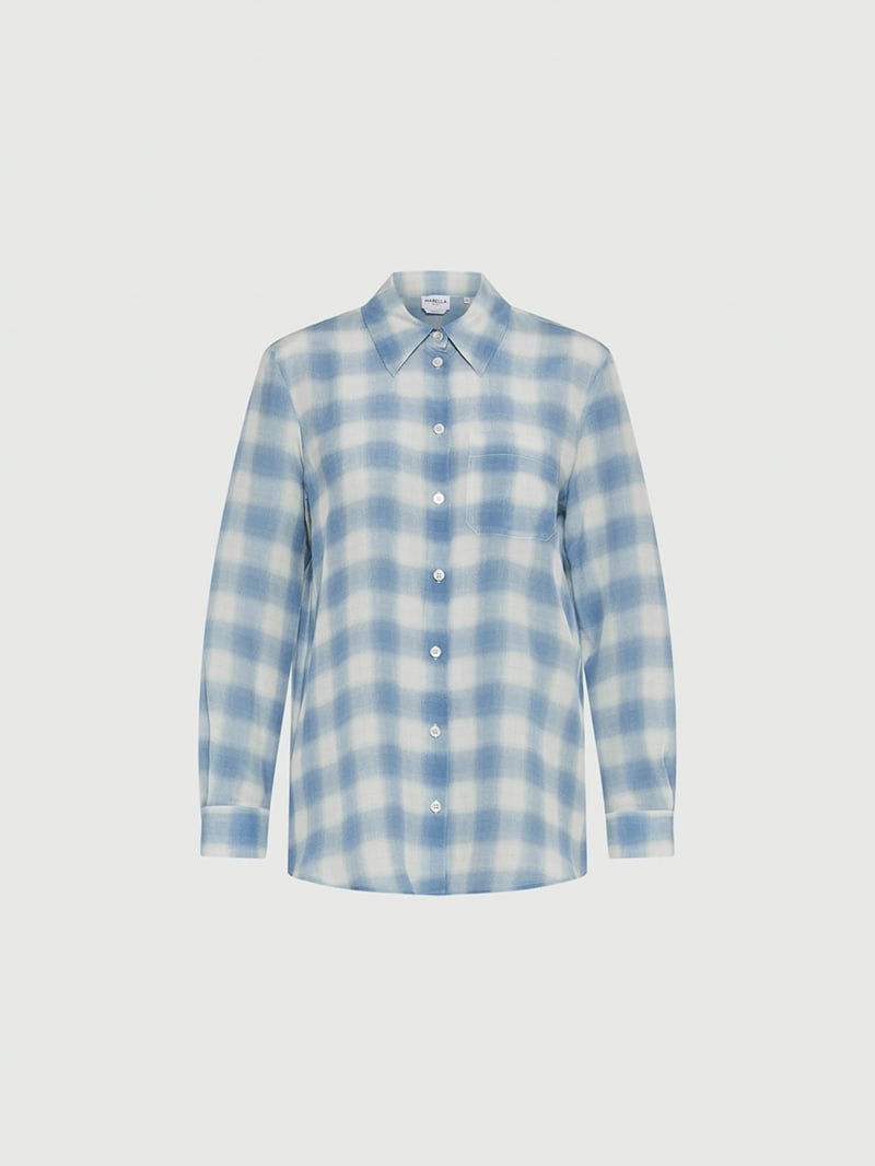MARELLA真絲格紋襯衫