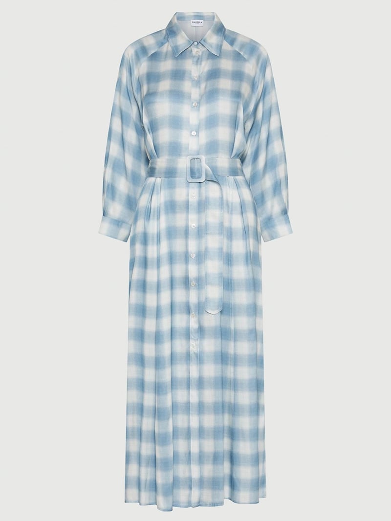 MARELLA七分袖印花襯衫裙