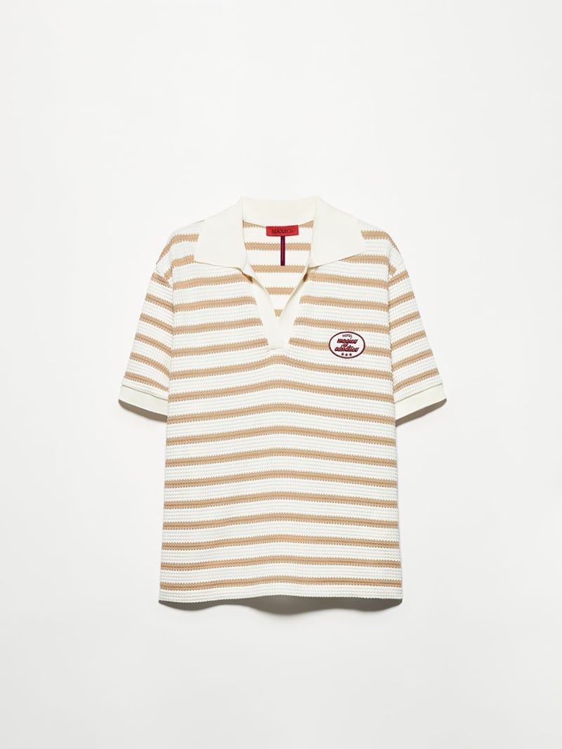 MAX&Co.立體條紋針織Polo衫