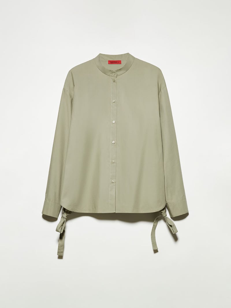 MAX&Co.立領後背褶皺寬版襯衫