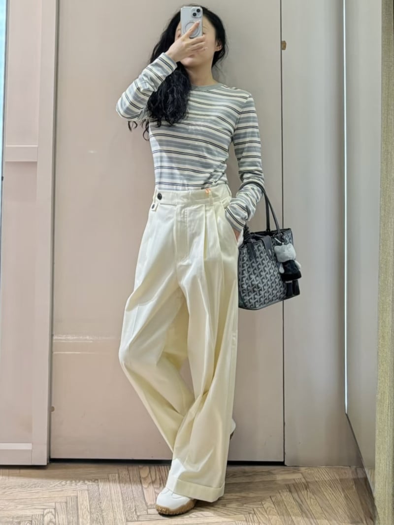 MAX&Co.男版剪裁寬褲