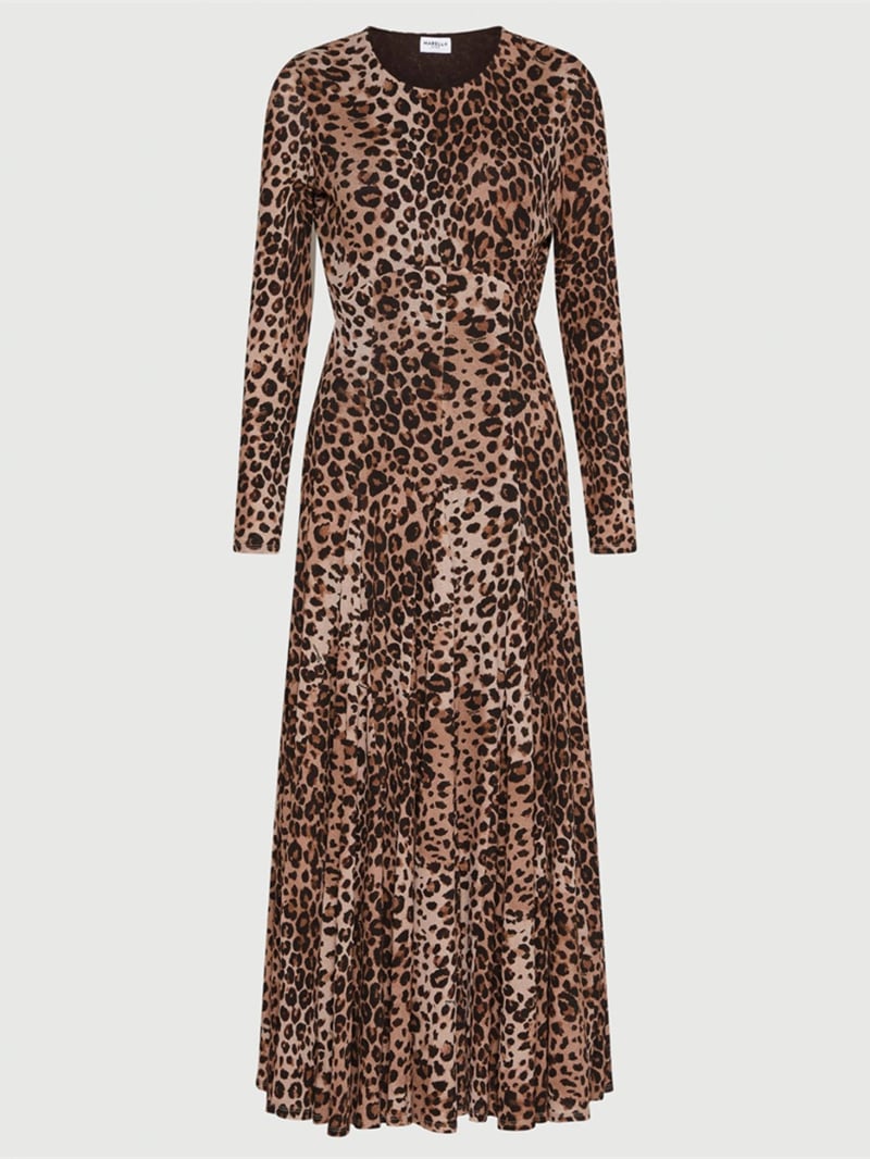 MARELLA豹紋印花修身洋裝