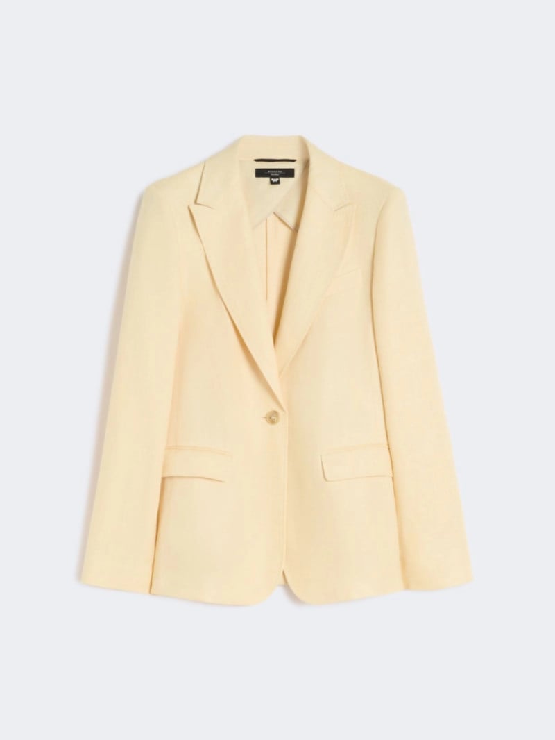 WEEKEND亞麻單扣西裝外套