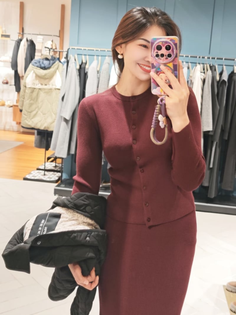 WEEKEND羅紋針織開襟衫