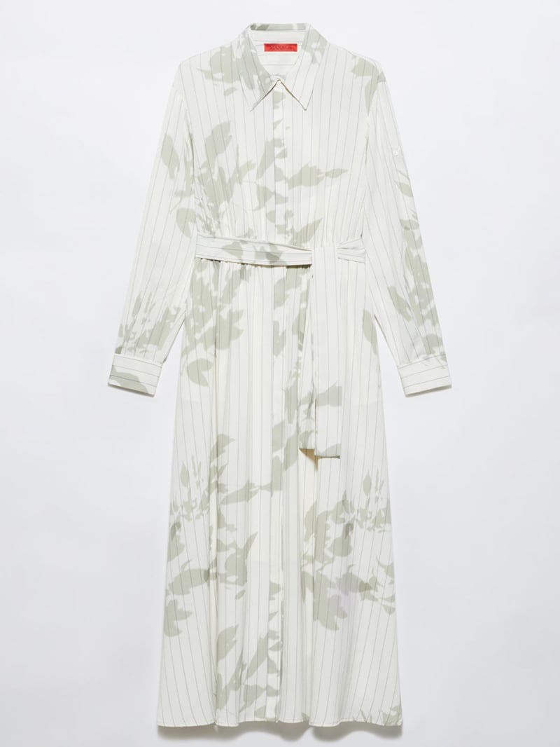 MAX&Co.細條紋繫帶襯衫裙