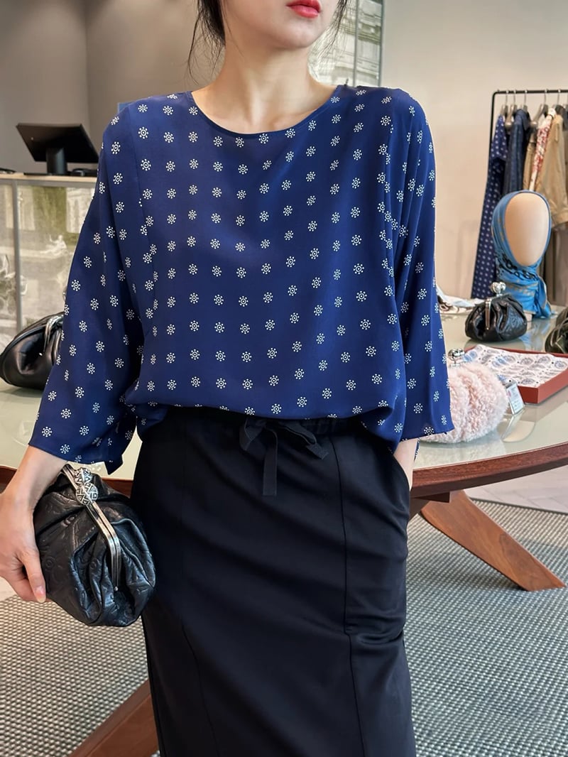 WEEKEND真絲七分寬袖上衣