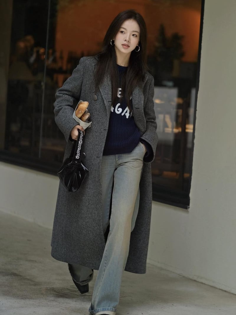 MAX&Co.雙層羊毛雙排扣大衣