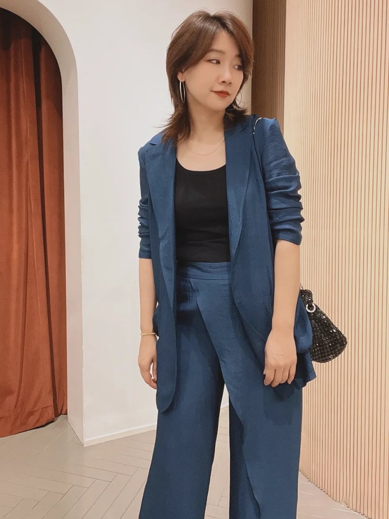 MAX&Co.褶皺效果休閒風西裝外套