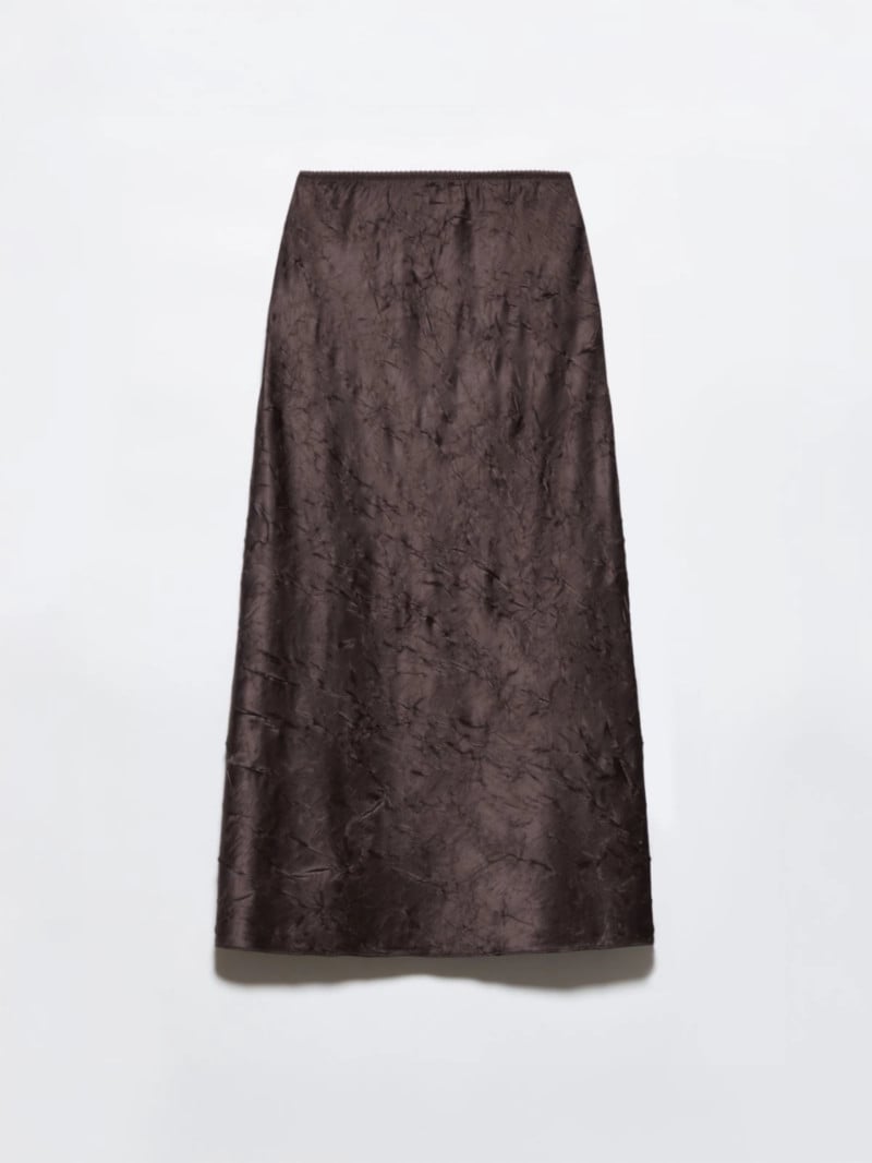 MAX&Co.緞面褶皺鉛筆裙