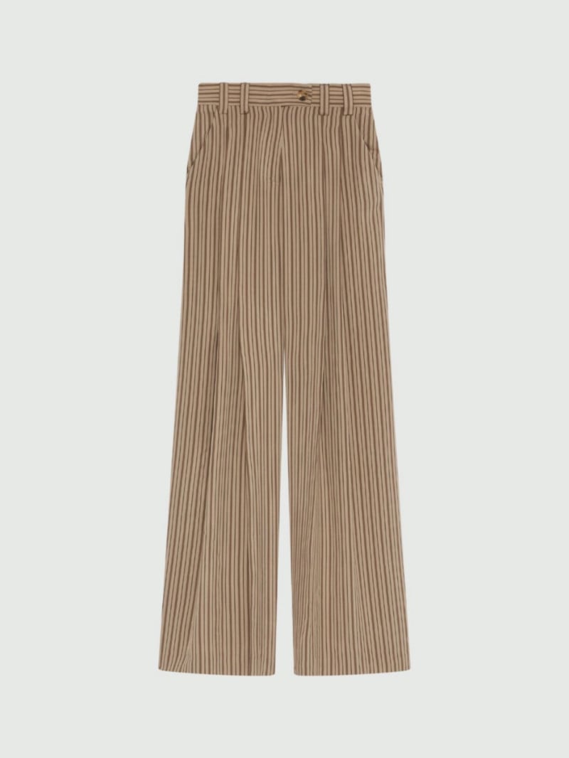 MARELLA直條紋垂墜寬褲
