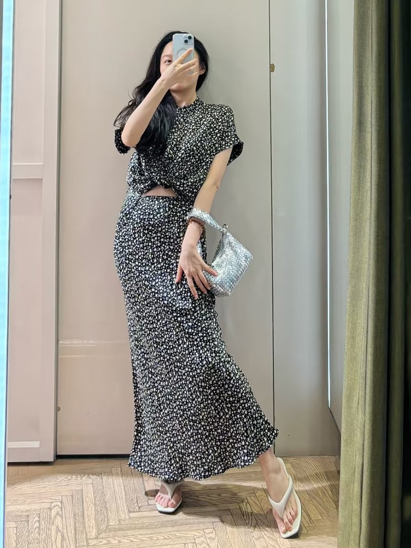 MAX&Co.提花喇叭形長裙