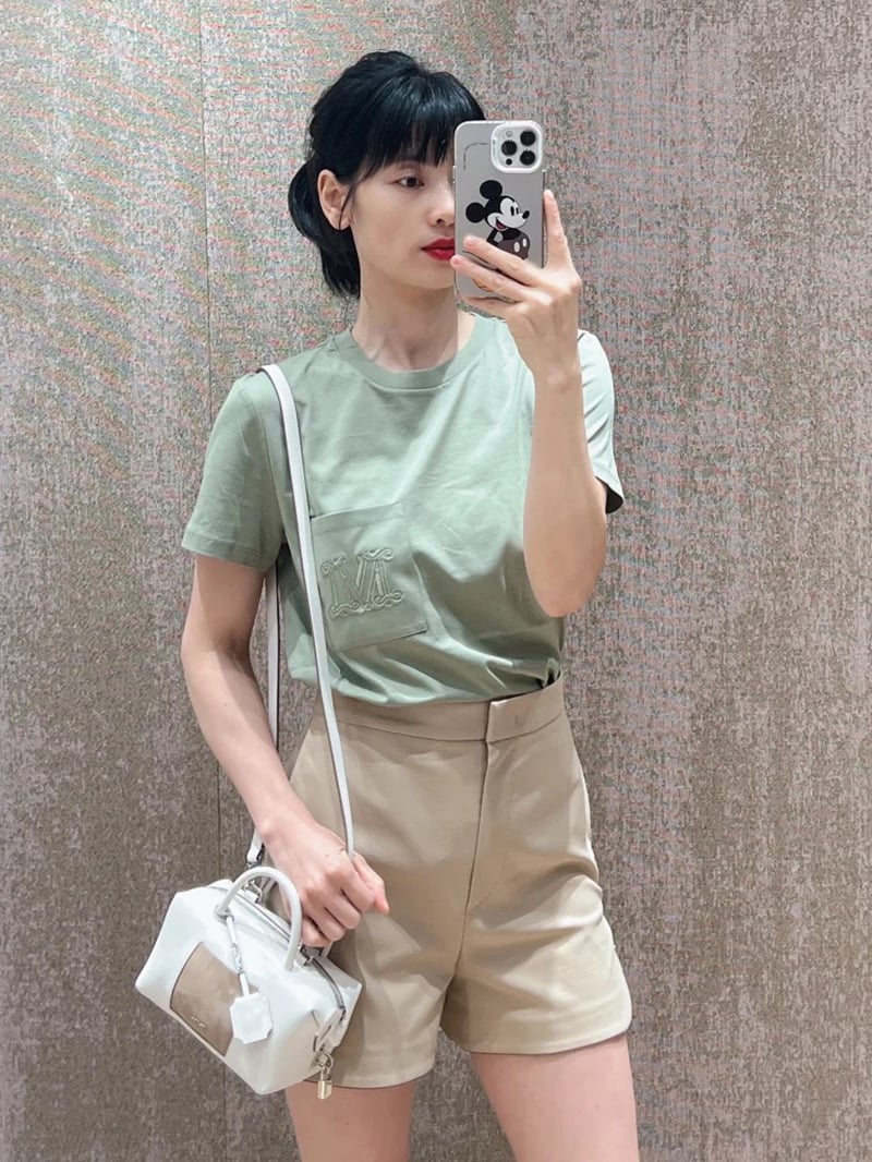 MaxMara刺繡M字母短T