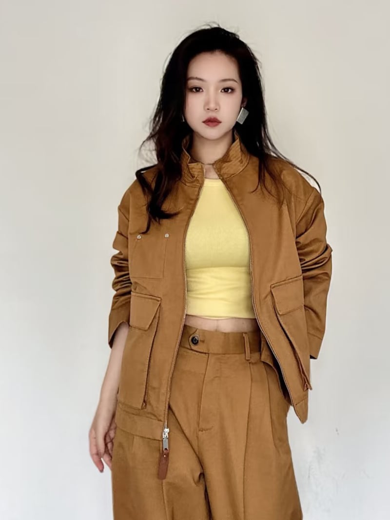 MAX&Co.立領工裝夾克