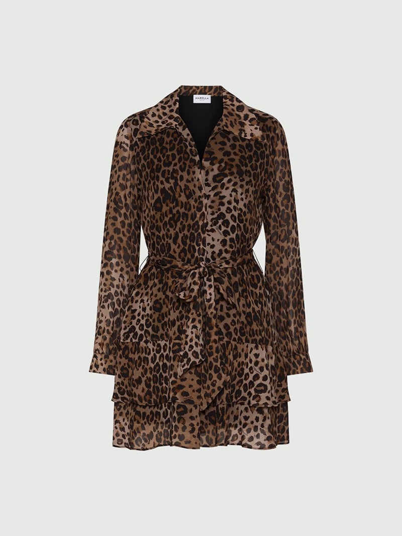 MARELLA雙層荷葉邊裙擺洋裝