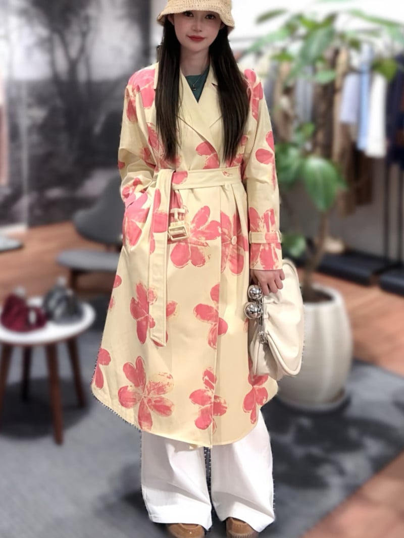 WEEKEND花卉印花防水風衣