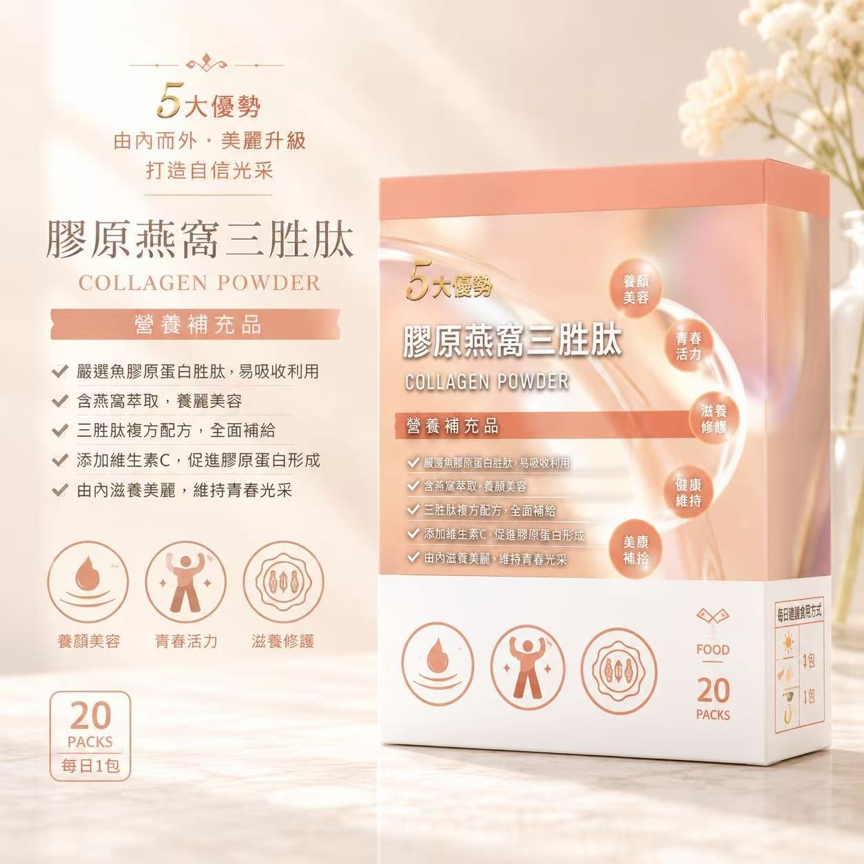膠原燕窩三胜肽