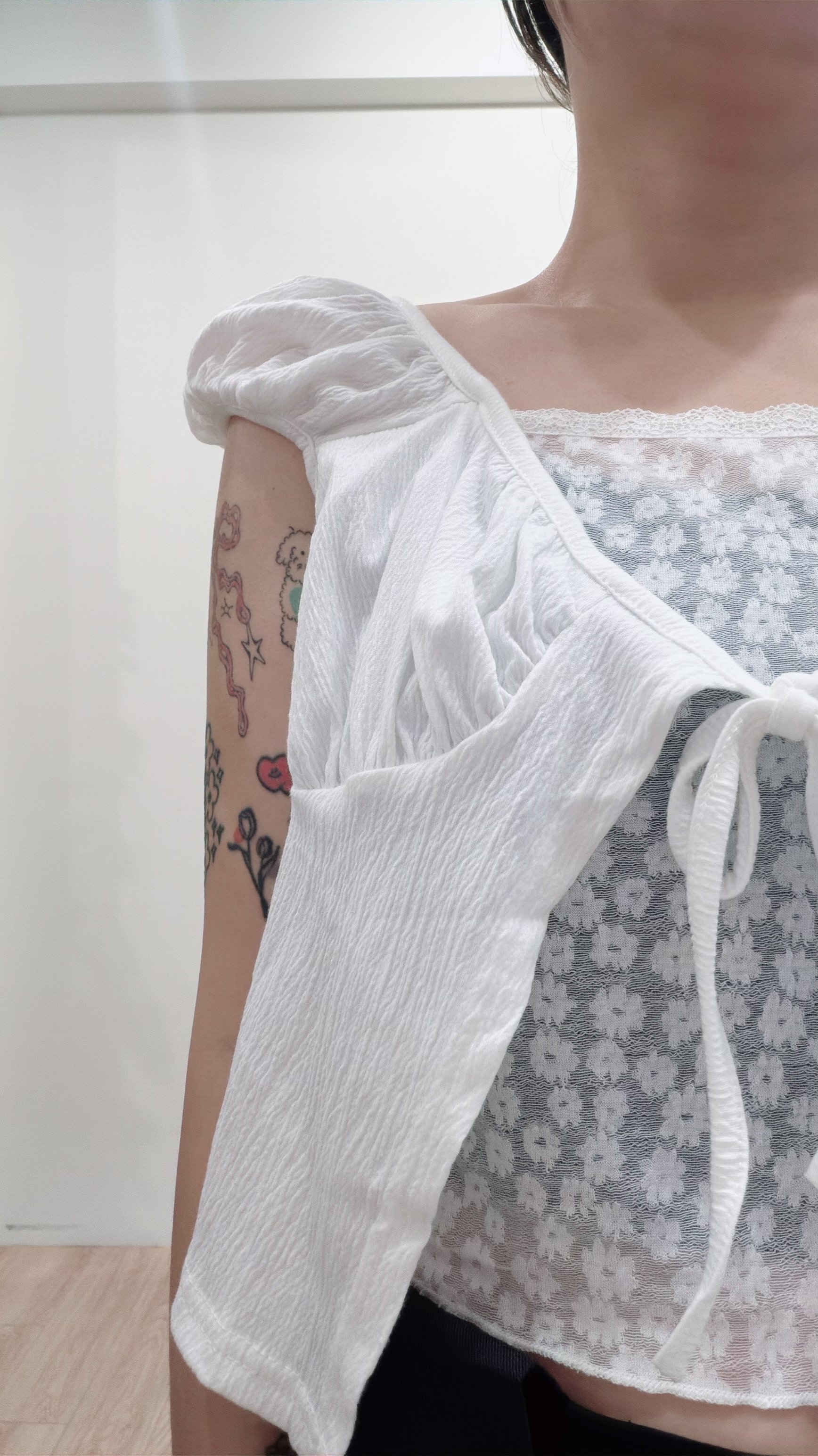 小花拼接tee