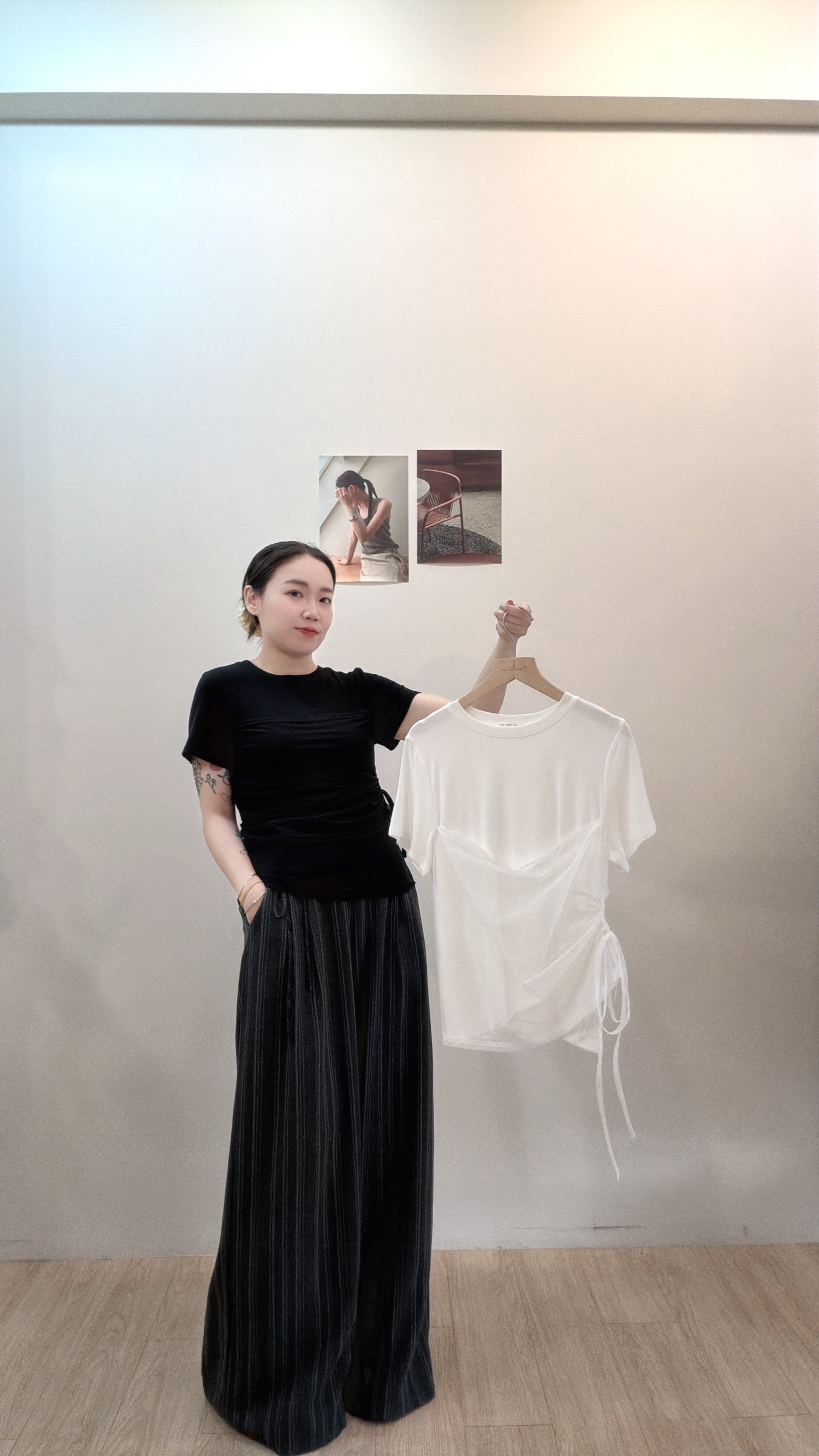 抓皺紡紗Tee