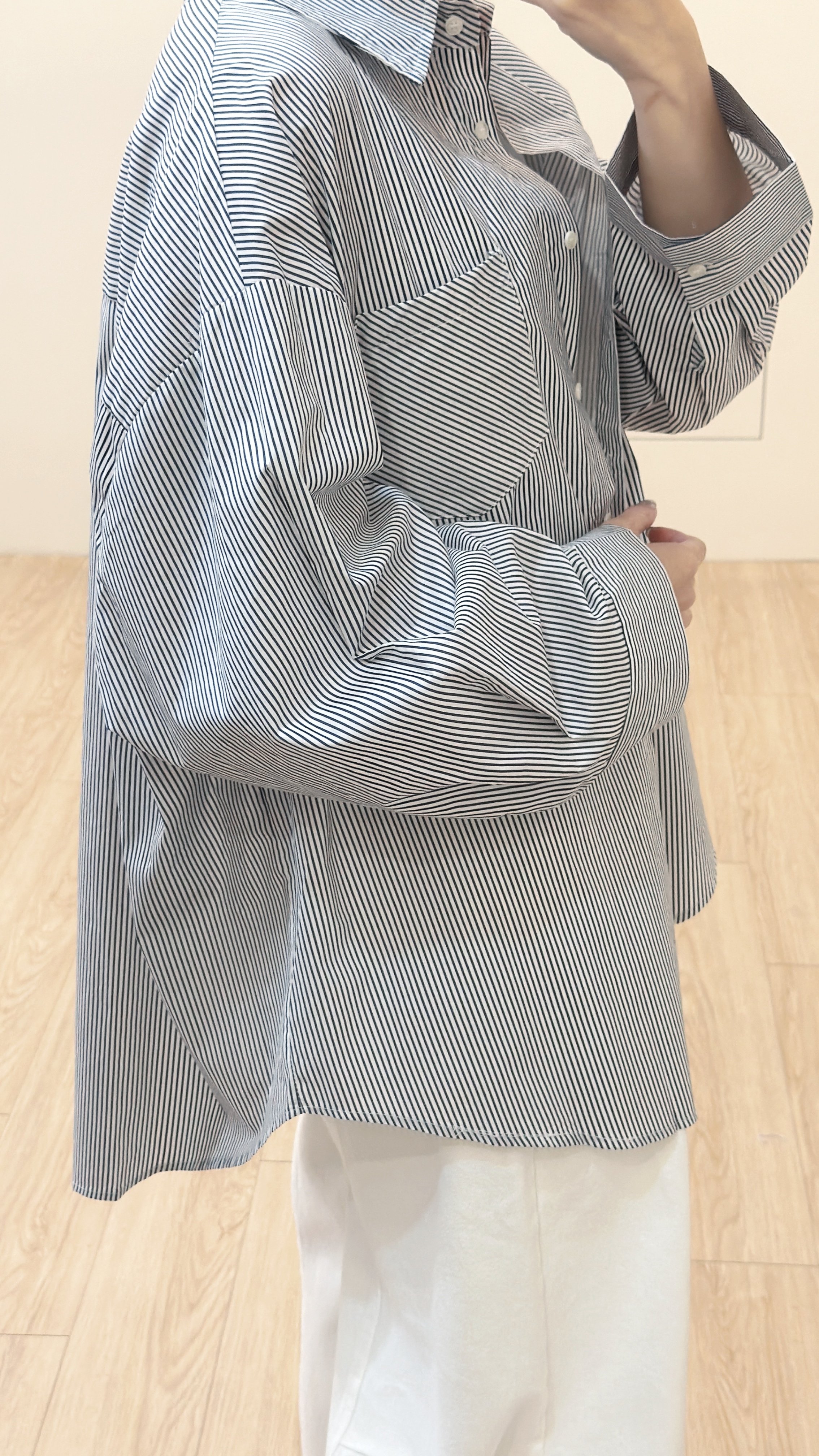 穿不膩直條寬寬襯