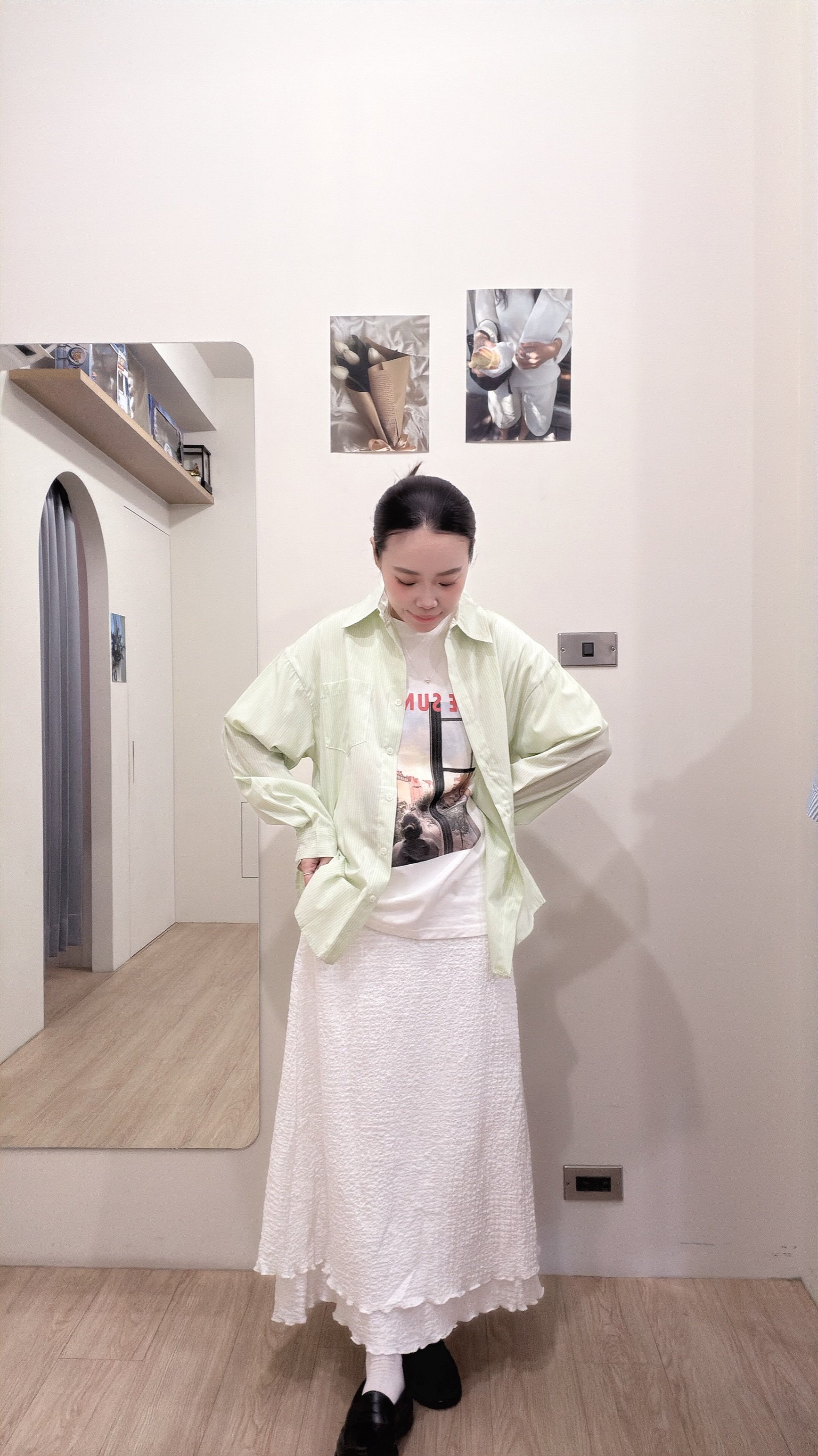 泡泡紋理雙層裙