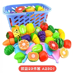 仿真廚房做飯廚具女童提籃.水果切切樂玩具套裝