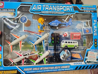 禮盒玩具兒童迴力小飛機航空運輸客機巴士車