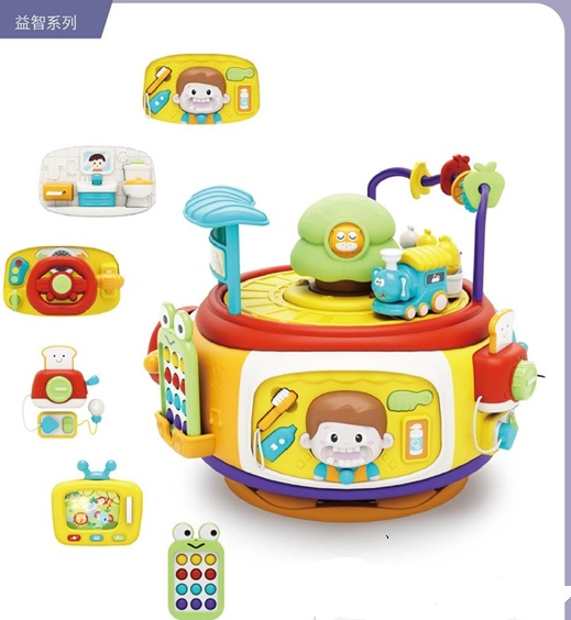 多功能啟蒙百寶箱 01558 兒童早教玩具 忙碌百寶箱 音樂感統玩具 七面益智學習盒(影片必看)