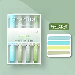 學生用標記螢光筆 高顏值手帳筆彩色劃重點記號筆 螢光筆(一組四支)