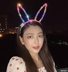 燈光兔 耳羽毛 兔耳朵發光髮箍 萌發亮髮飾14燈((附電池)