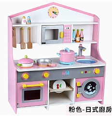 A-日式大號廚房爐具 益智木製模擬早教 兒童趣味餐廚玩具(影片必看)
