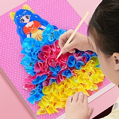 【 現貨】戳戳樂 DIY益智玩具孩創意手工貼紙書公主換裝 戳戳樂
