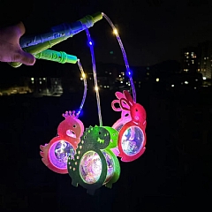 春節卡通閃光手提星球燈籠 led發光發光玩具波波球(影片必看)