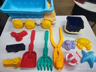 D-310 199 大砂石車 小鴨夾 全套戶外挖沙工具沙灘鏟子海邊夏季玩具