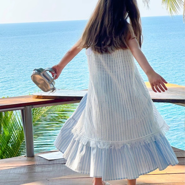 推 ♡ 夏季渡假風兩件套長洋裝