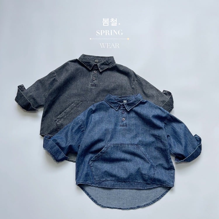 天絲棉牛仔休閒襯衫(自留款)