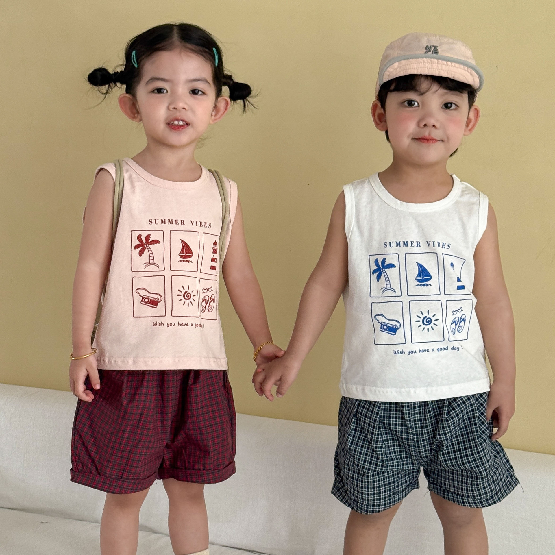 夏季六宮格背心套裝