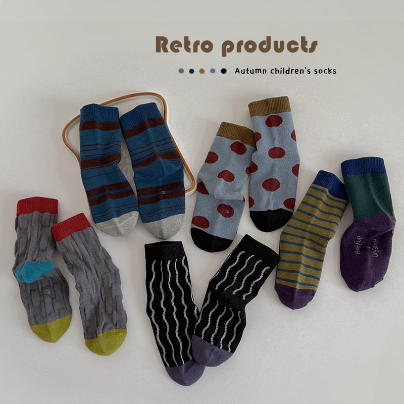 韓系特色中筒長襪 ( 5入組 )