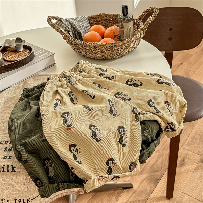 推 ♡ 韓系滿版企鵝長褲