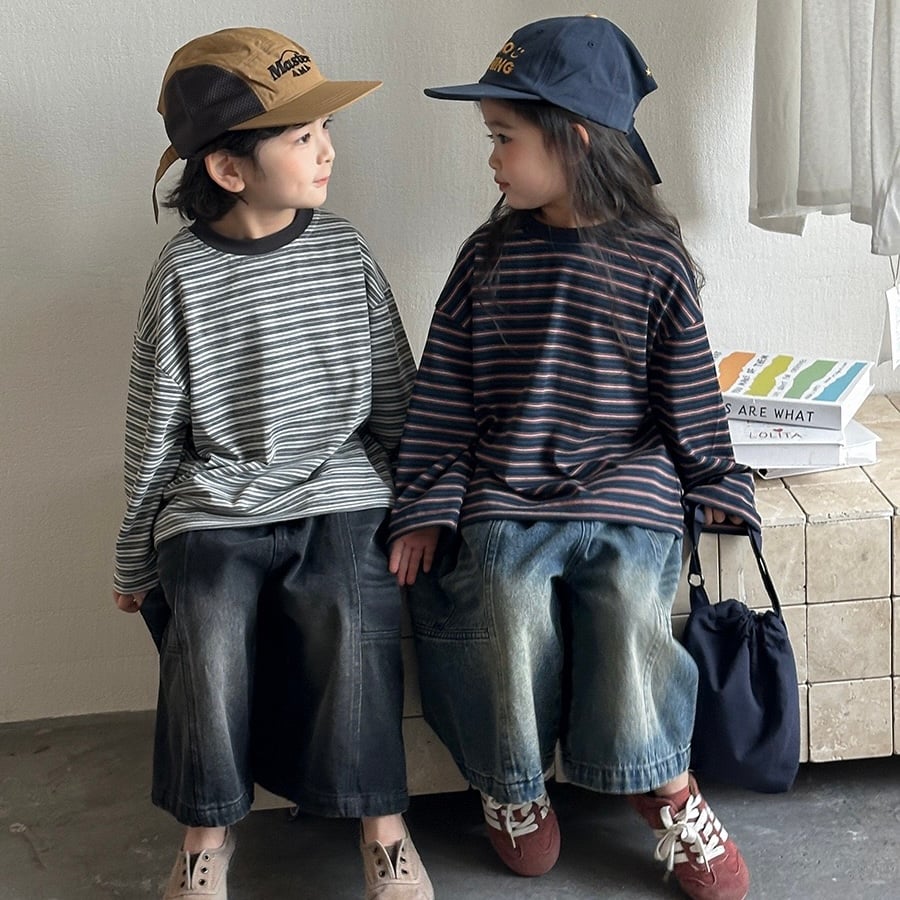 經典簡約條紋長袖薄上衣