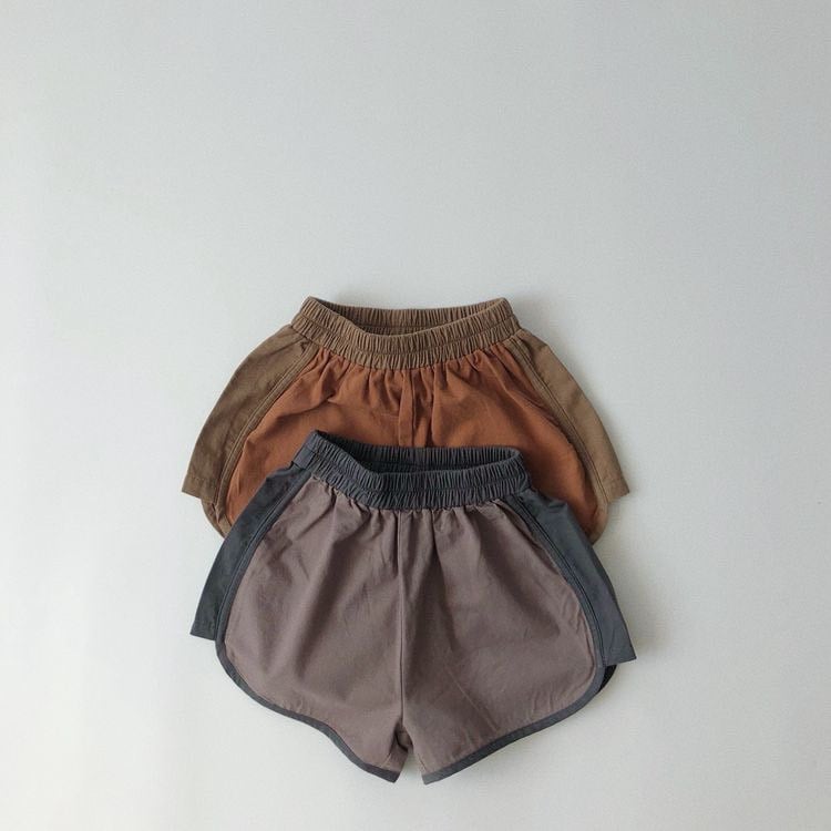 門市熱銷森系滾邊撞色短褲